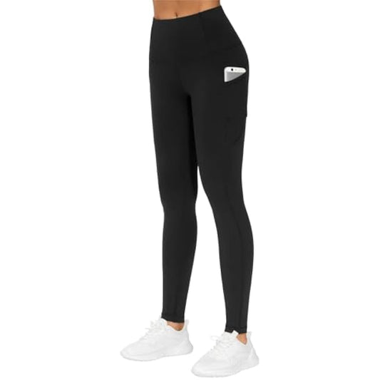 THE GYM PEOPLE Thick High Waist Yoga Pants with Pockets, Tummy Control Workout Running Yoga Leggings for Women