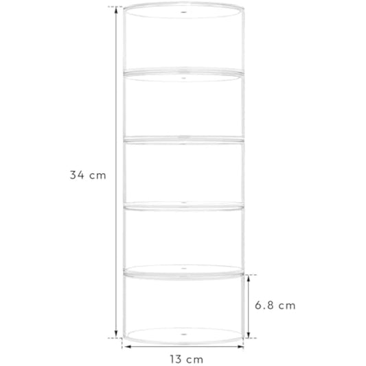NIUBEE Belt Organizer, Acrylic 5 Layers Belt Case Storage Holder and Display for Accessories like Jewelry,Watch,Bracelets
