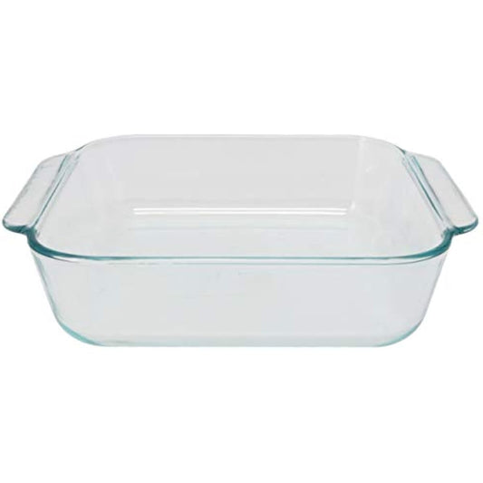 Pyrex 222 2qt Glass Baking Dishes & 222-PC Red Food Storage Replacement Lids (4-Pack) - Made in USA