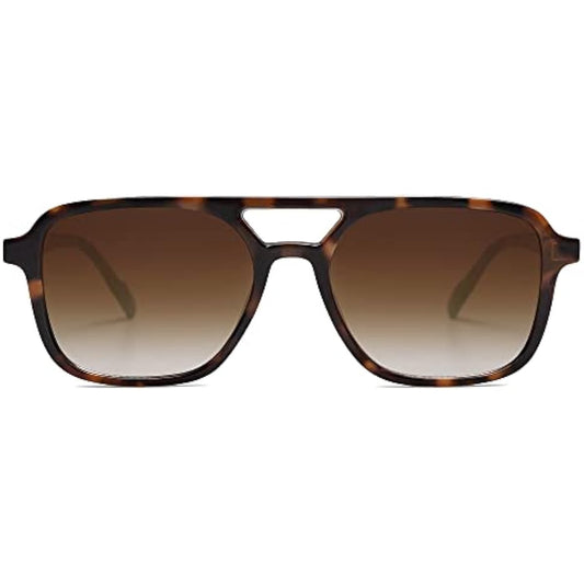 SOJOS Retro Aviator Sunglasses for Women Men,Trendy Rectangle Womens Mens Shades Sun Glasses SJ2202