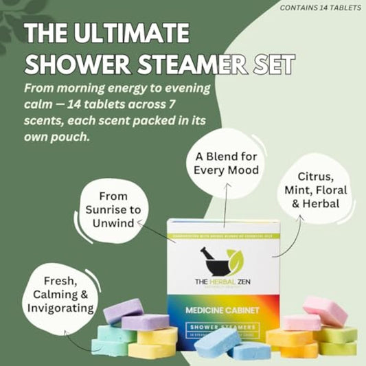Shower Steamers Aromatherapy Tablets – Variety Pack - Shower Bombs Aromatherapy Made in USA – Valentines Day Gift for Her and Him – Natural Essential Oils – Adult Christmas Stocking Stuffers (14 pack)