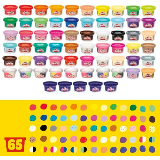 Play-Doh Ultimate Color Collection 65-Pack of 1-oz Cans, Includes Sparkle, Confetti & Color Burst, Back to School Classroom Supplies, Preschool Toys, Ages 2+ (Amazon Exclusive)
