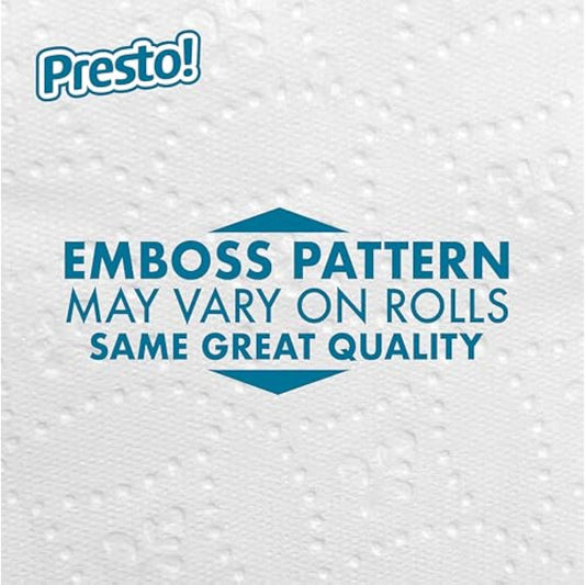 Amazon Brand - Presto! 2-Ply Ultra-Soft Toilet Paper, 6 Family Mega Rolls = 30 regular rolls, 1878 Count (6 roll of 313 sheets), Unscented, White