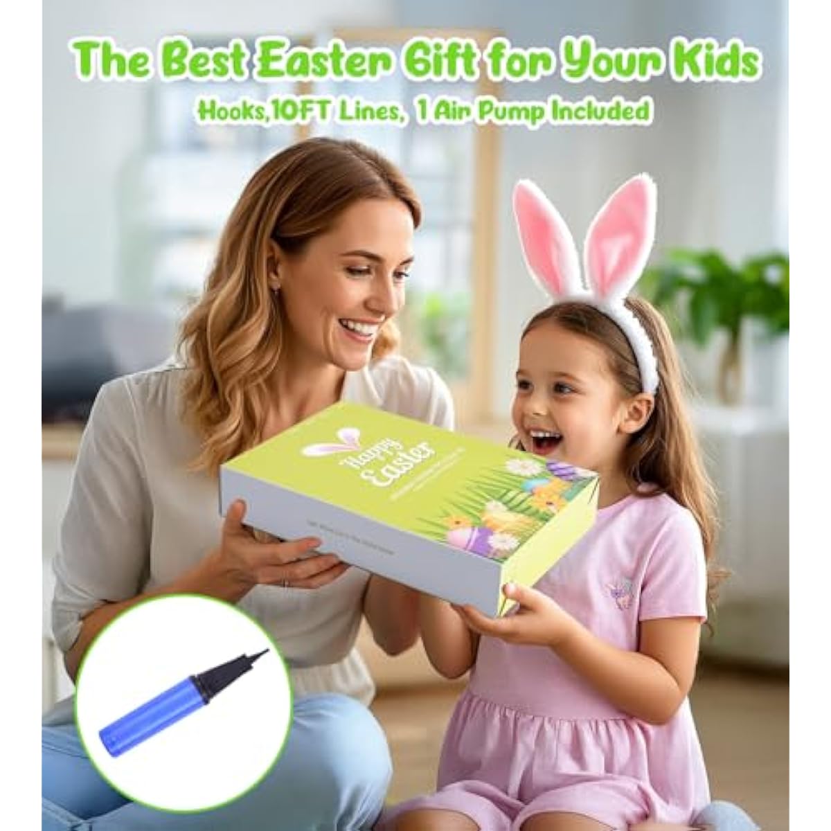 Easter Decorations Outdoor, 12 Pack Inflatable Easter Eggs - 18 Inch Blow Up Easter Decor, Ornaments for Home and Yard, Hanging Holiday Party Decor Kit