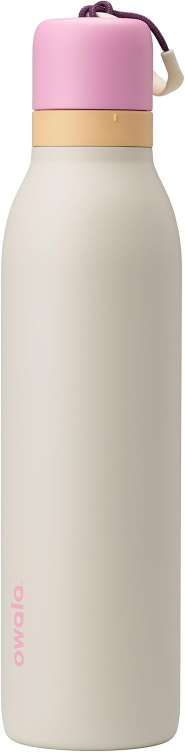 Owala FreeSip Twist Insulated Stainless Steel Water Bottle with Straw for Sports and Travel, BPA-Free, 24-oz, Blue/Grey (Foggy Tide)