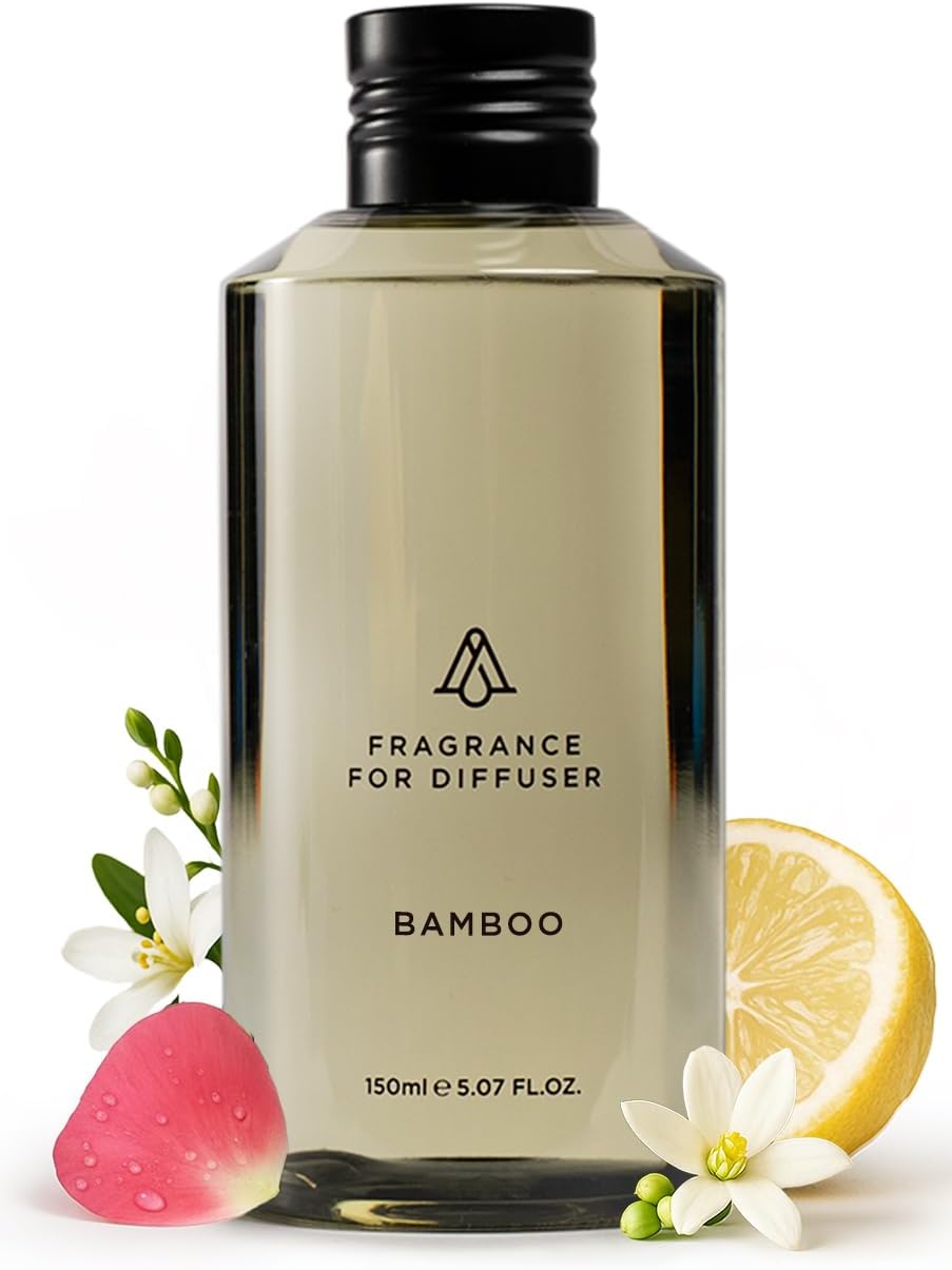 AromaPlan Hotel Scents Santal 5.07 Fl Oz (150ml), Home Luxury Aroma & Hotel Fragrance Diffuser Oil- Hotel Diffuser Oil for Aromatherapy- USA Made, Bigger Bottle, Bolder Aroma & Longer Lasting