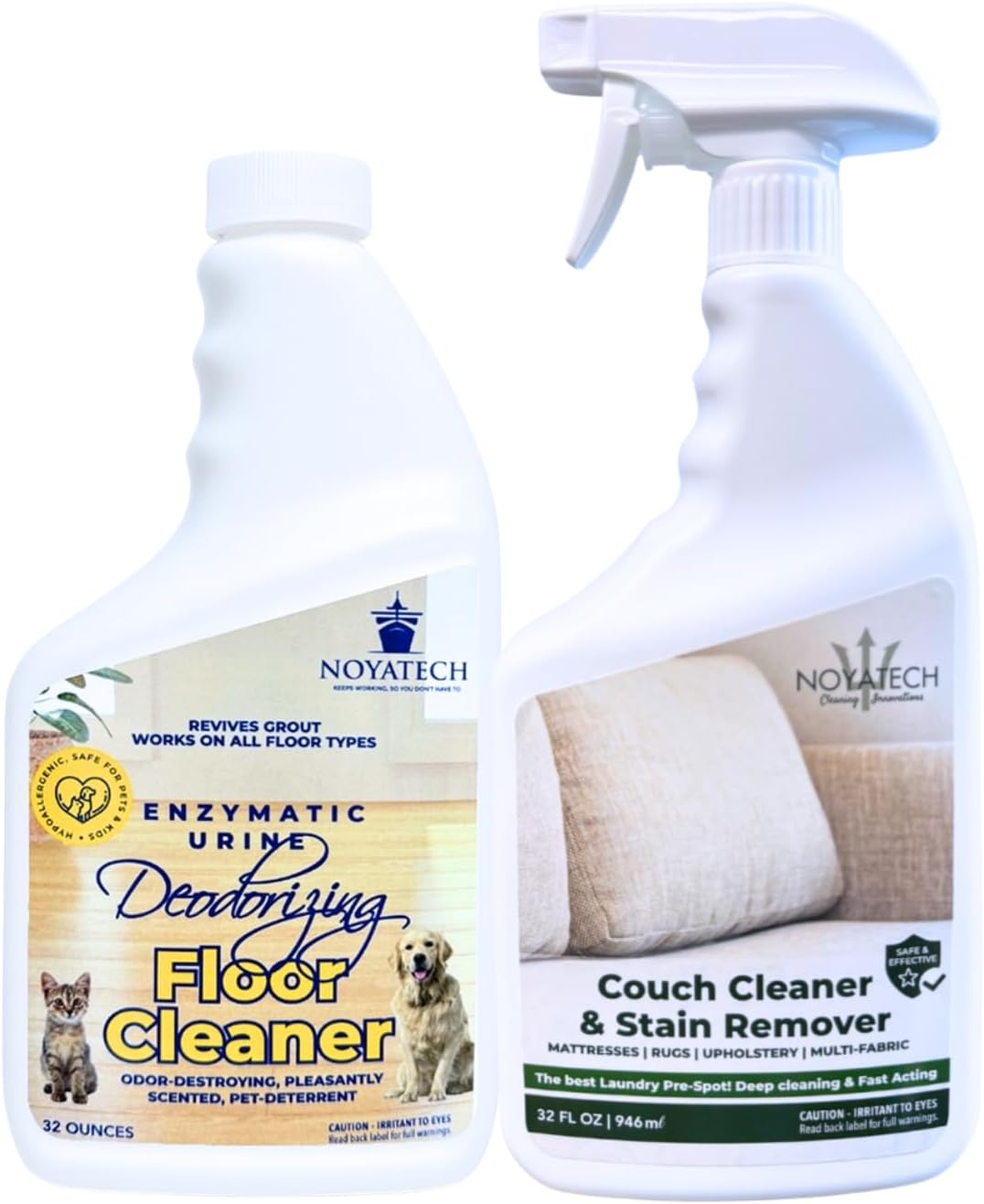 Couch Cleaner and Stain Remover Spray – Professional Strength, Multi-Surface Fabric and Upholstery Cleaner – Pet-Safe, Non-Toxic, Quick-Drying for Couches, Sofas & Car Interiors.