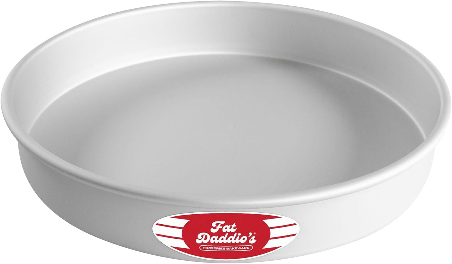 Fat Daddio's Anodized Aluminum Round Cake Pans, 2 Piece Set, 8 x 2 Inch