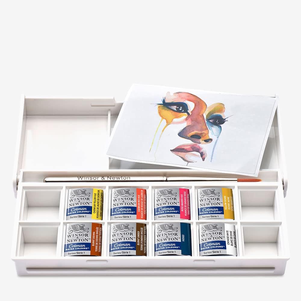 Winsor & Newton Cotman Watercolor Paint Set, 20 Colors, 5ml (0.17-oz) Tubes