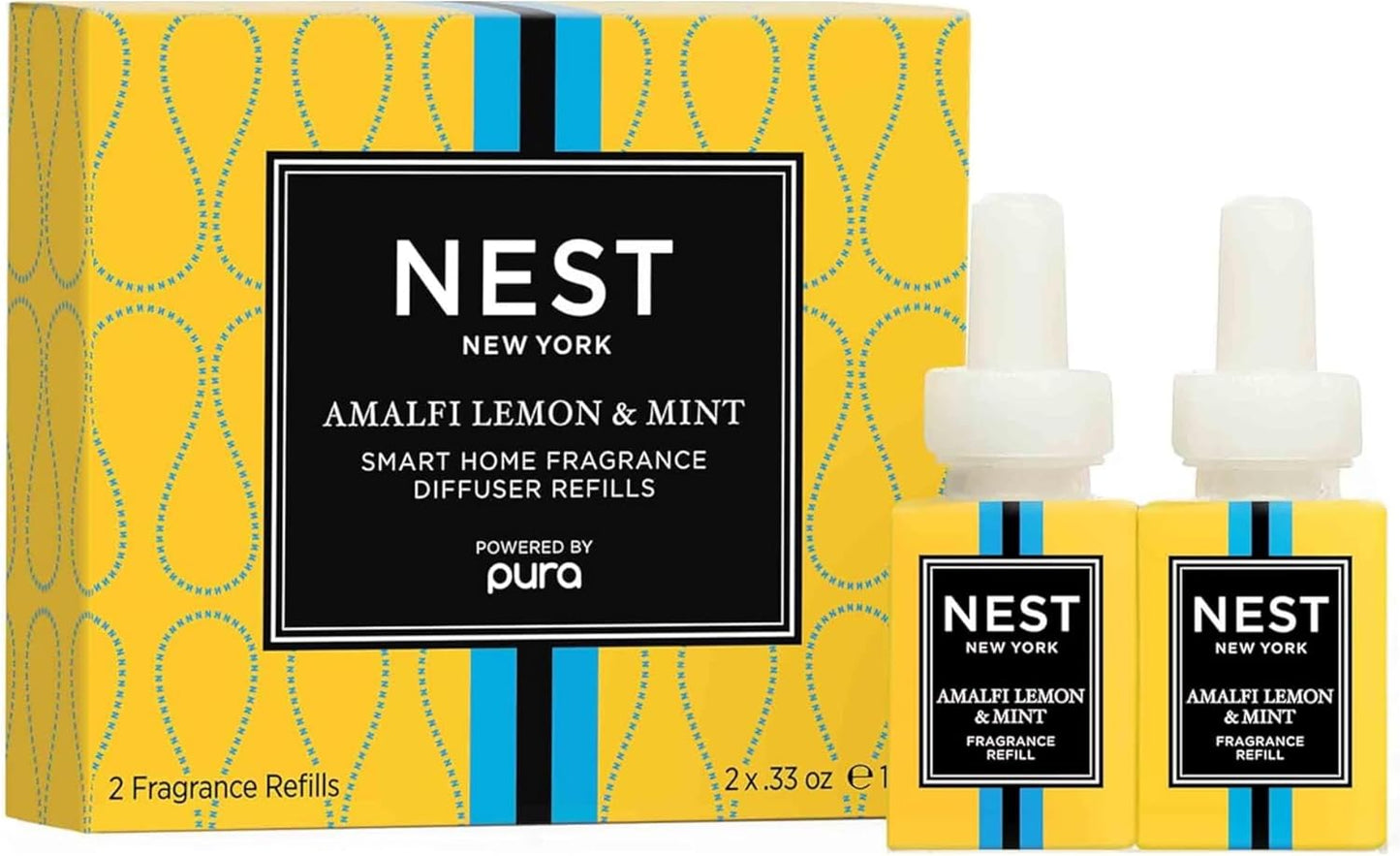 NEST New York Smart Home Fragrance Diffuser Refill Smart Vials, Bamboo - Set of 2 - Designed for NEST x Pura 3 and NEST x Pura 4 Diffusers - Cruelty Free, Vegan