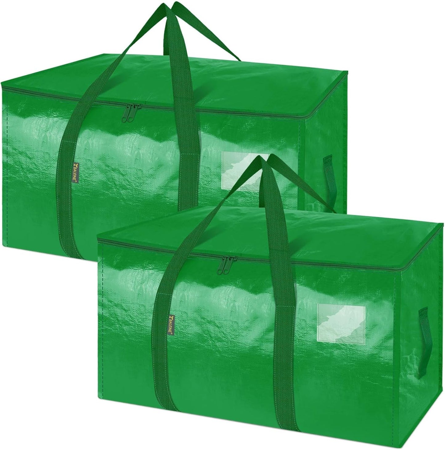 BALEINE 6-Pack Oversized Moving Bags with Reinforced Handles, Heavy-Duty Storage Tote for Clothes, Moving Supplies (Clear, 6-Pack)