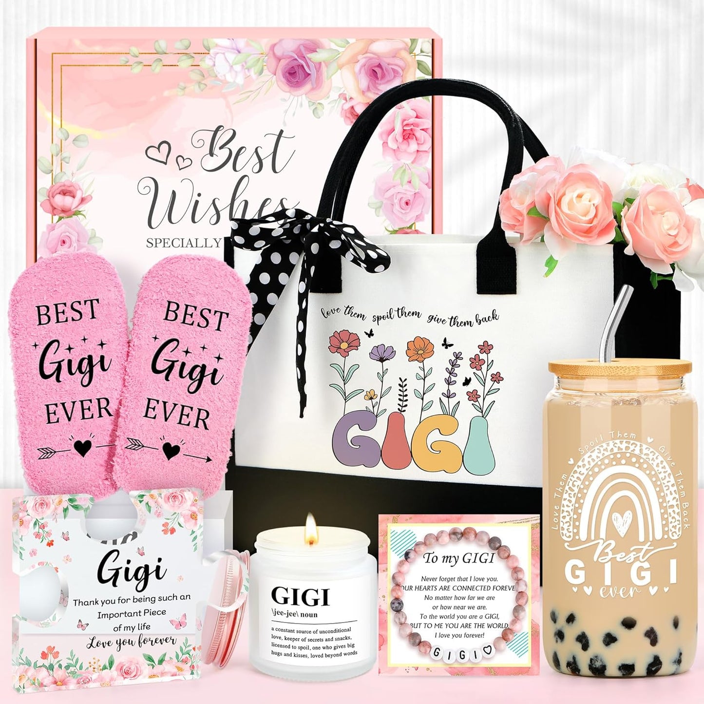 Christian Gifts for Women Faith Based Gift Inspirational Gifts for Women Birthday Unique Catholic Gift Bible Accessories Inclue Bible Verse Jar Butterfly Decorations Socks Glass Can Candles Tote Bag