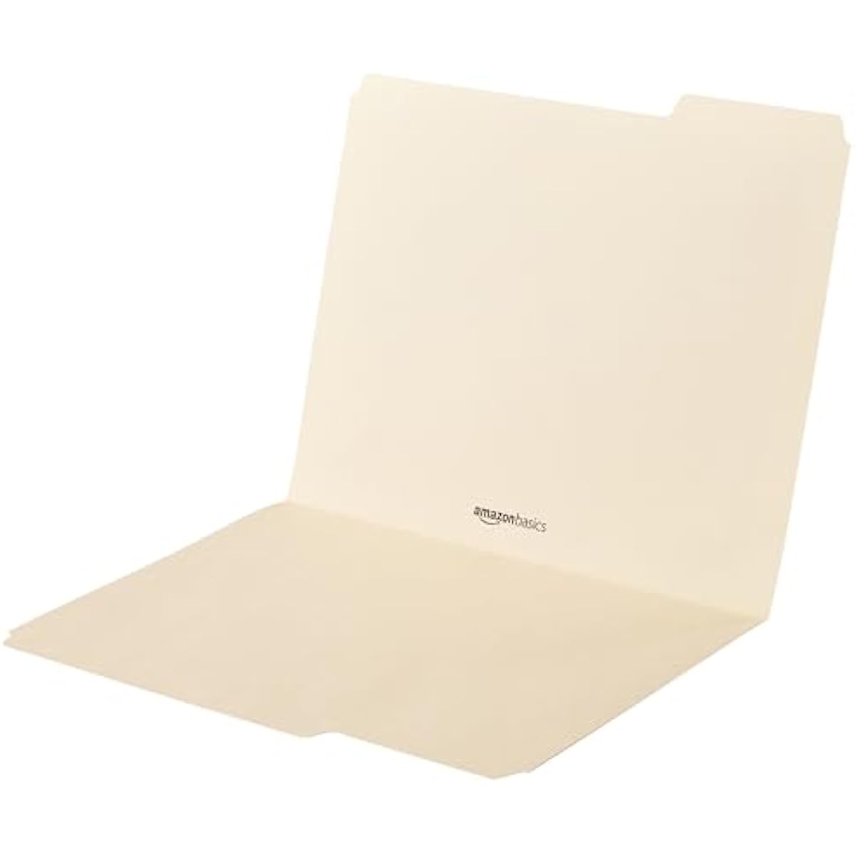 Amazon Basics Sturdy File Folders with Reinforced Tabs for Filing and Organization, 1/3-Cut Tab, Assorted Positions, Letter Size, 8.5x11 inches, Manila, 100-Pack