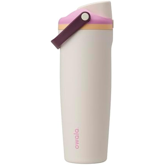 Owala FreeSip Sway Insulated Stainless Steel Water Bottle with Two-Way Spout, Built-In Straw and Bucket Handle, Made for Travel, School, and Sports, 30oz, BPA Free, Leak Proof, Daybreak