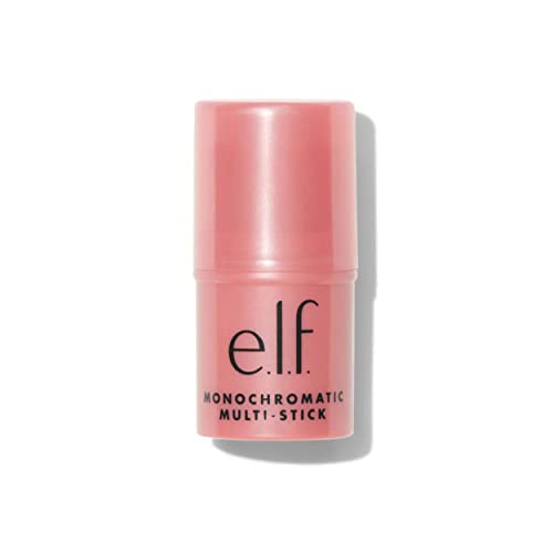 e.l.f. Monochromatic Multi Stick, Travel-Sized Luxuriously Creamy & Blendable Color, For Eyes, Lips & Cheeks, Vegan & Cruelty-Free, Dazzling Peony, 0.17 Oz