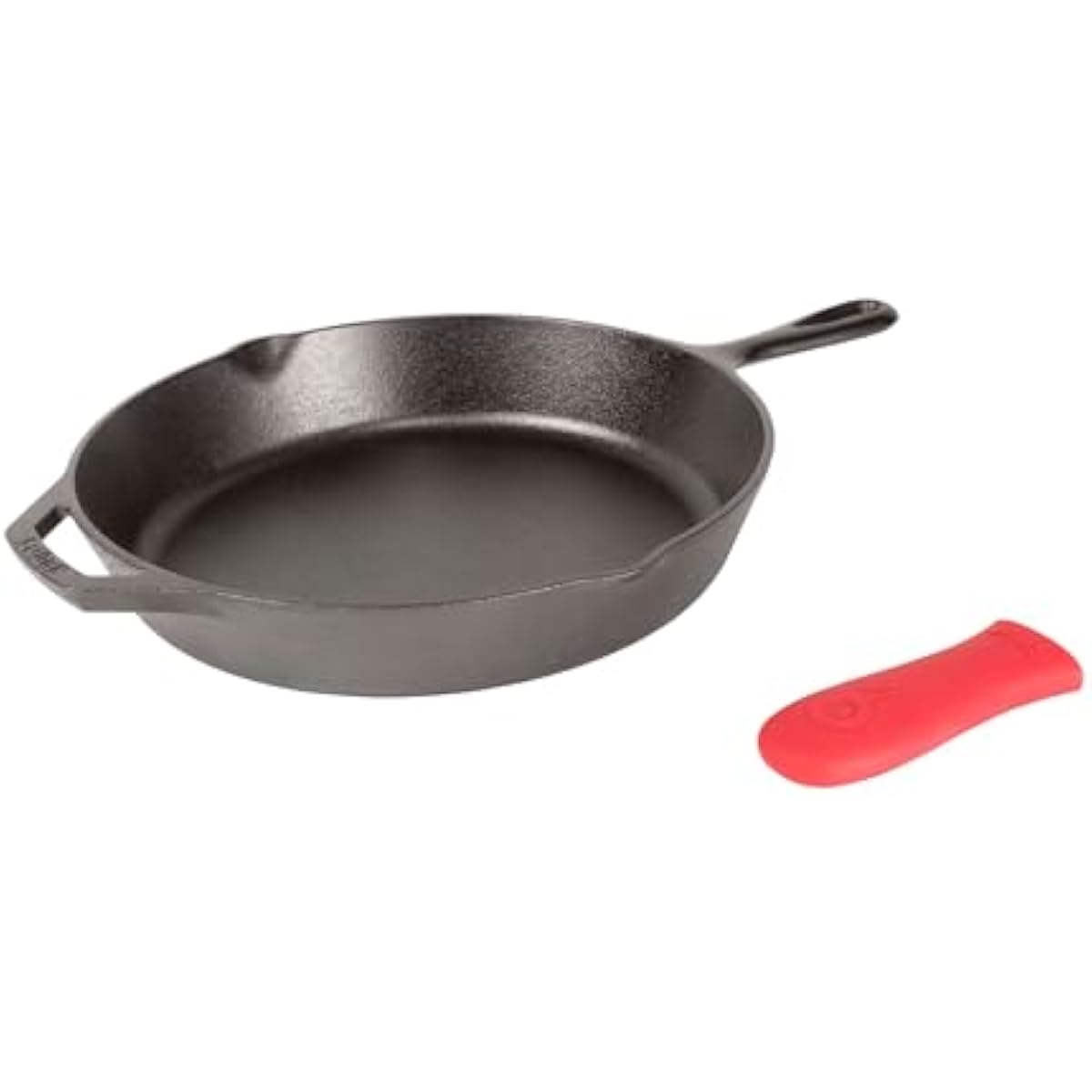 Lodge Seasoned Cast Iron Skillet - Quality Frying Pan for the Stove, Oven, Grill & Campfire - Includes Silicone Hot Handle Holder - Non-Toxic, Nonstick & Long-Lasting - 12 Inches