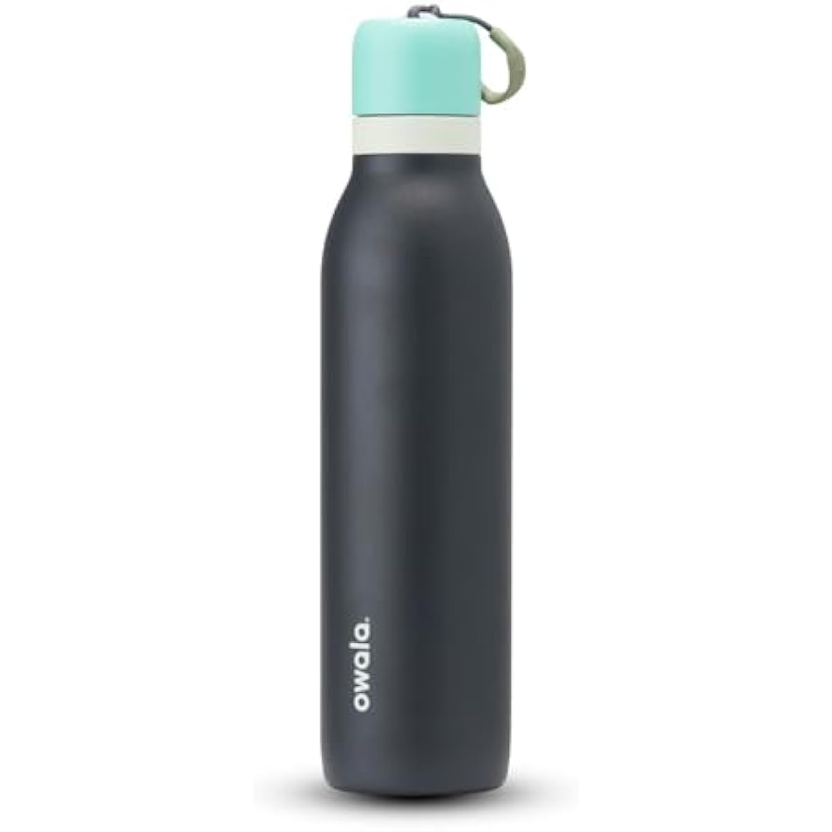 Owala FreeSip Twist Insulated Stainless Steel Water Bottle with Straw for Sports and Travel, BPA-Free, 24-oz, Blue/Grey (Foggy Tide)