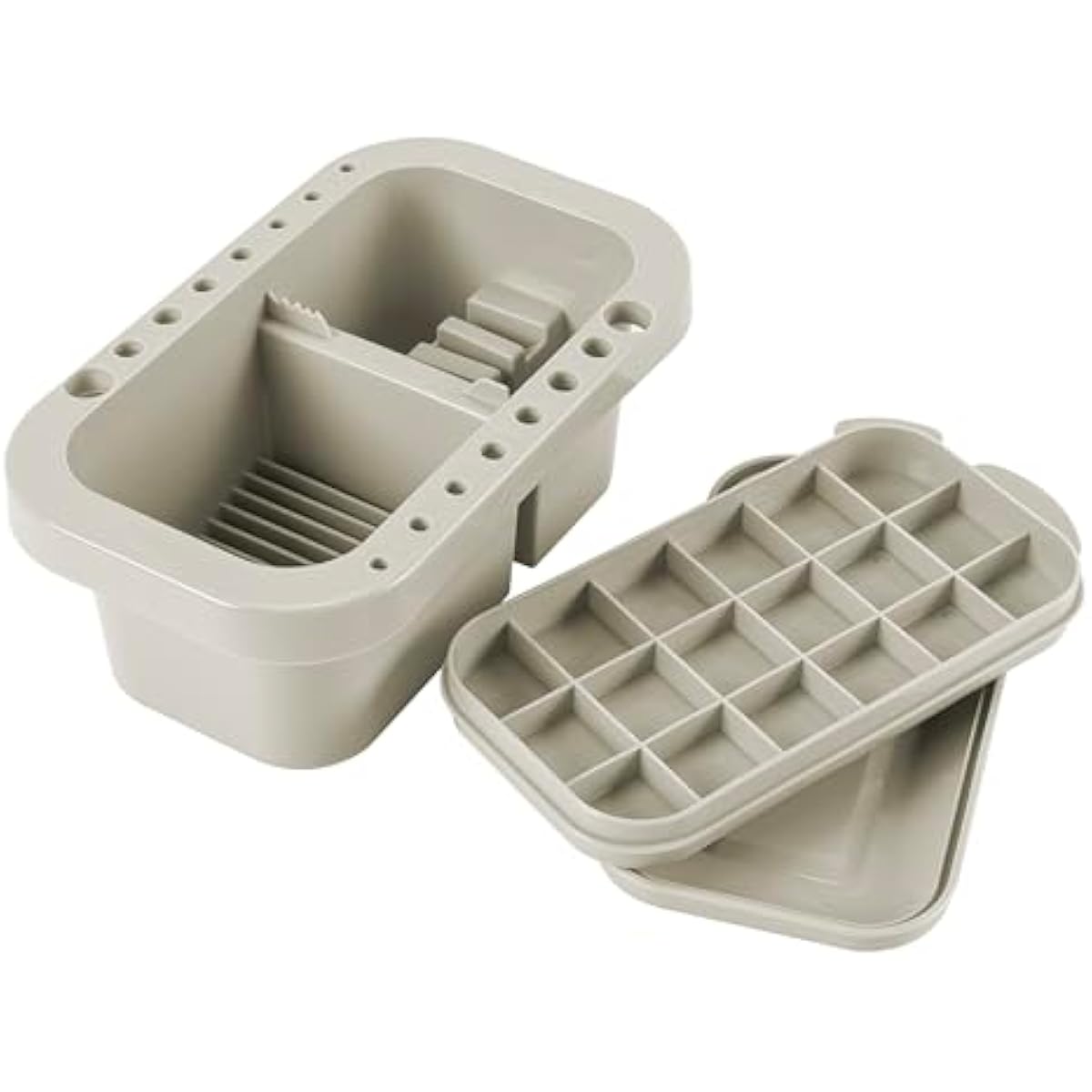 MyLifeUNIT Paint Brush Cleaner, Paint Brush Holder and Organizers with Palette for Acrylic, Watercolor, and Water-Based Paints (Grey)