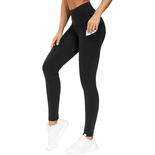THE GYM PEOPLE Thick High Waist Yoga Pants with Pockets, Tummy Control Workout Running Yoga Leggings for Women