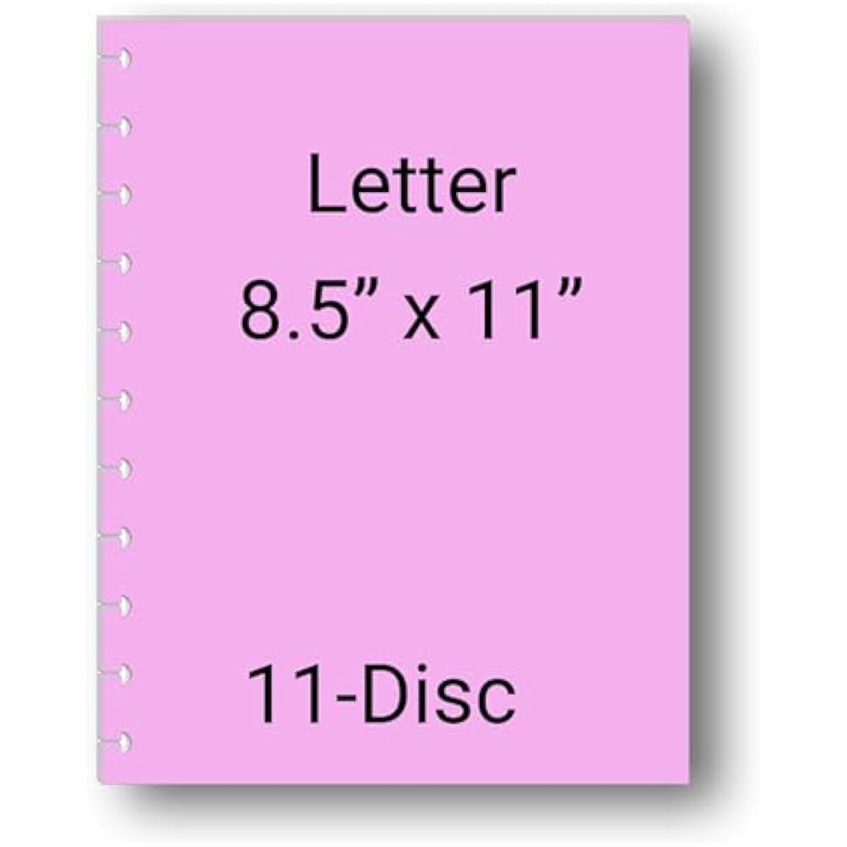 Refillable 11 Disc Discbound Notebook - Letter Size, 75 Sheets, Narrow Ruled PU Leather Vegan PU cover
