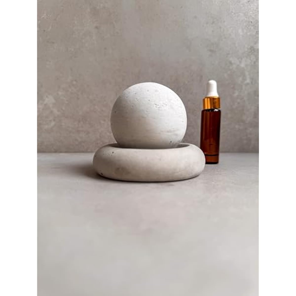 Concrete Essential Oil Diffuser, Aromatherapy Sphere, Passive Dome Diffuser, Cement Decor, Fragrance Air Freshener, Cement Diffuser Stone, Ball Ornament, Non-Electric Diffusing Stone