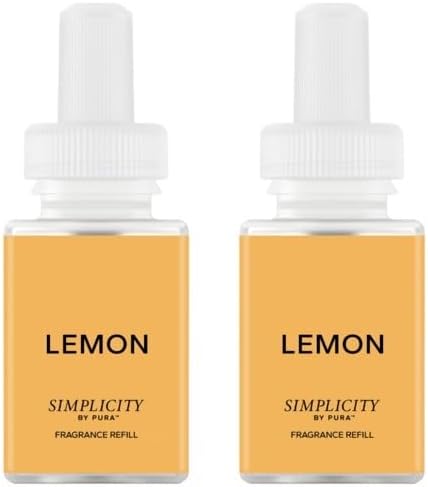 Pura & Simplicity Home Scent Refill - Smart Air Diffuser - Up to 120-Hours of Luxury Fragrance per Refill - Home Essential - Clean & Safe Diffuser Fragrance - 2 Pack, Vanilla
