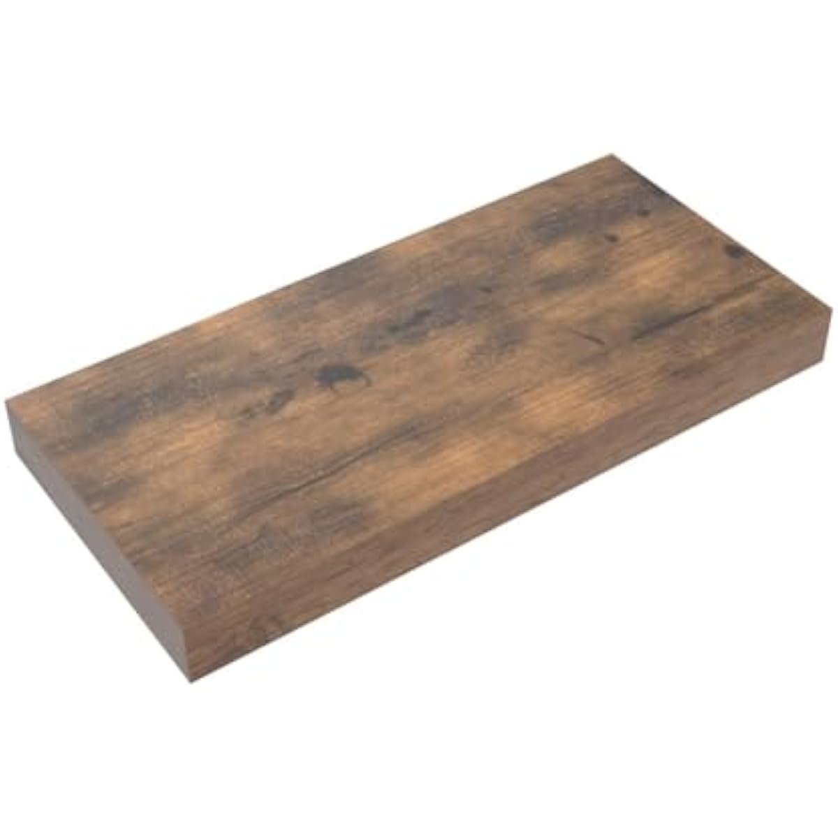 QEEIG Floating Shelves for Wall Bathroom Shelf Bedroom Kitchen Living Room Hanging Book Shelves Small Farmhouse Decor 16 inch Set of 3, Rustic Brown (015-BN3)