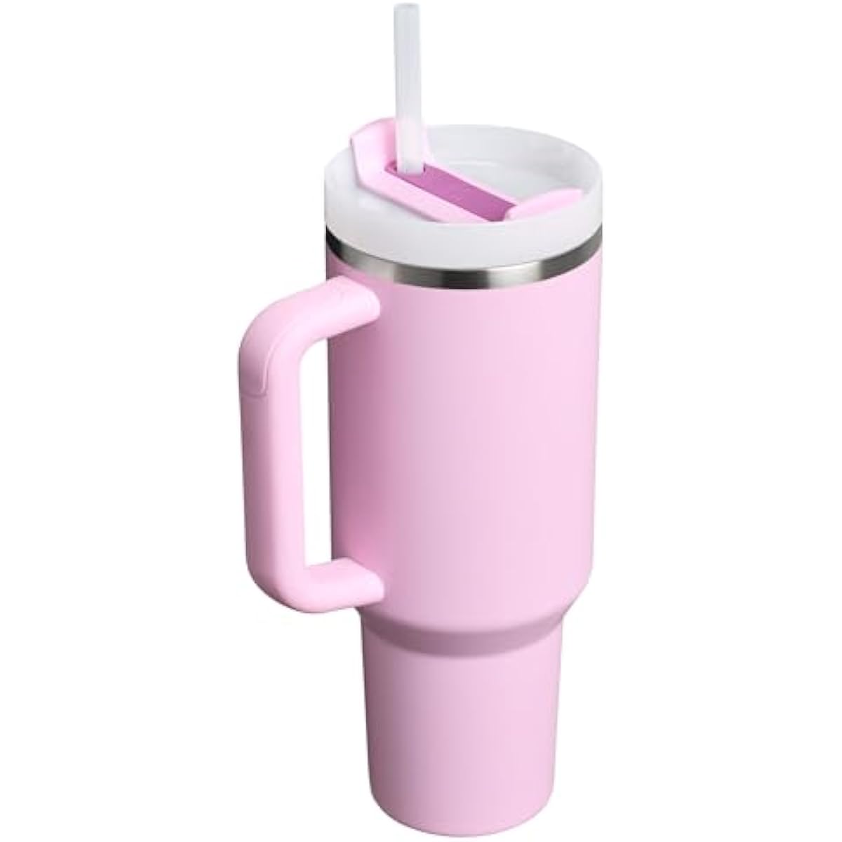 STANLEY Quencher H2.0 Tumbler with Handle and Straw 40 oz | Flowstate 3-Position Lid | Cup Holder Compatible for Travel | Insulated Stainless Steel Cup | BPA-Free | Cherry Blossom
