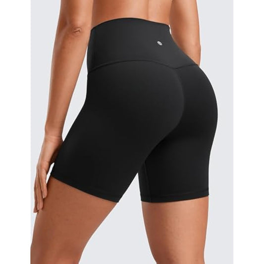 CRZ YOGA ButterLuxe Biker Shorts 6" - High Waisted Workout Running Volleyball Spandex Yoga Womens