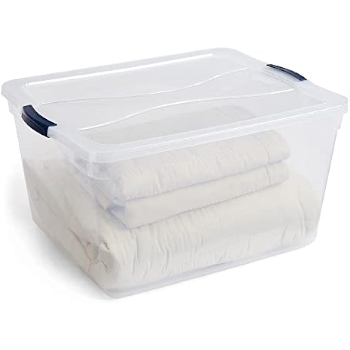 Rubbermaid Cleverstore 71 Qt Clear Storage Bins with Lids, 4-Pack, Stackable, BPA-Free, Made in USA