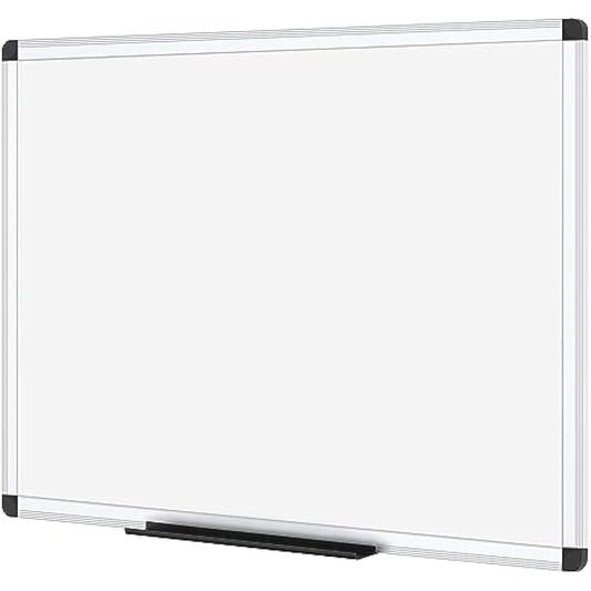 VIZ-PRO Magnetic Dry Erase Board, 36 X 24 Inches, Silver Aluminium Frame
