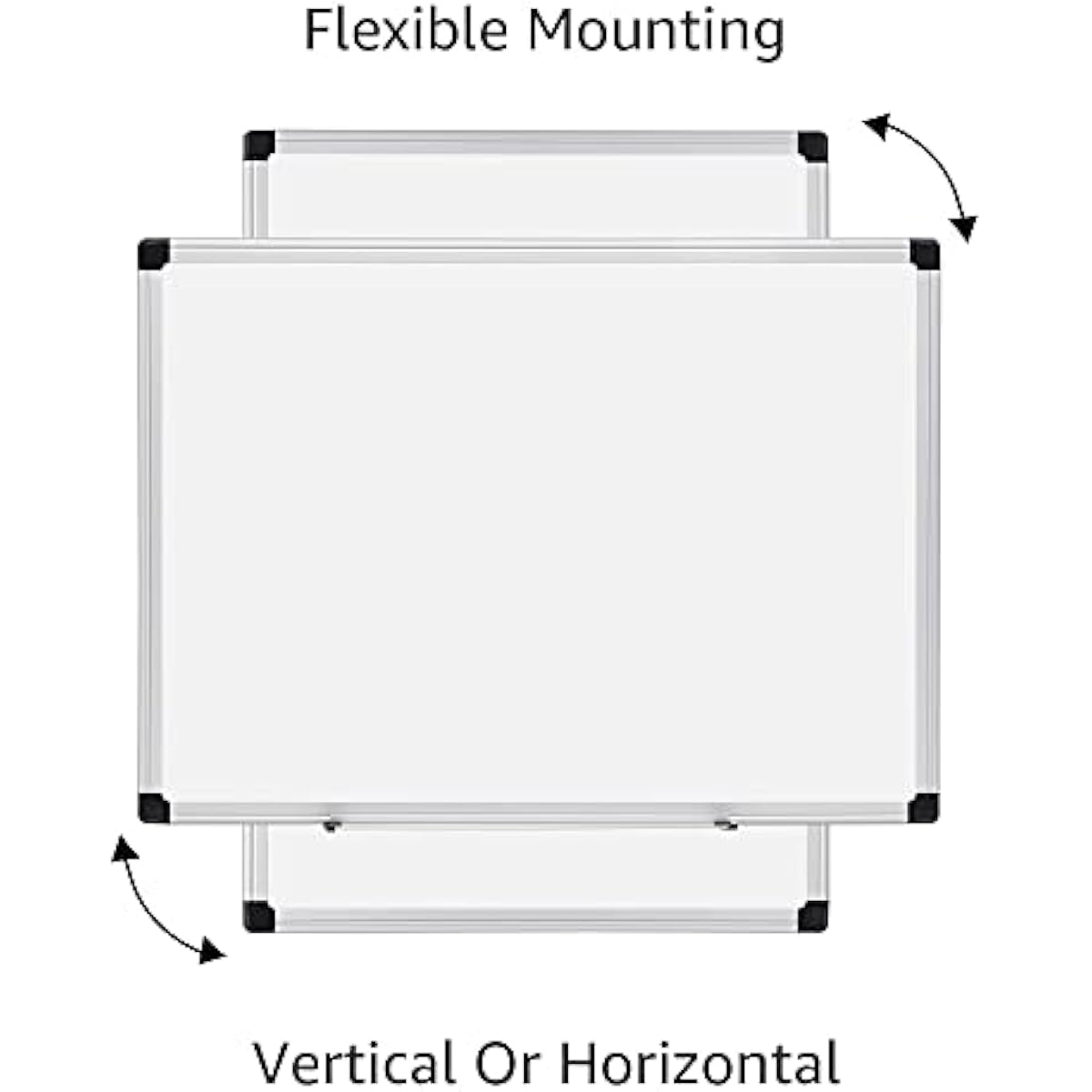Amazon Basics Magnetic Dry Erase Whiteboard, 24" x 18", Aluminum Frame, Silver/White, Presentation Board for Writing Notes
