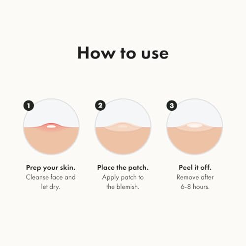 Mighty Patch Original Patch from Hero Cosmetics - #1 Hydrocolloid Acne Pimple Patches for Face, Shrinking Zits & Whiteheads in 1 Use, Nighttime Spot Pimple Stickers for Face, 36 Count