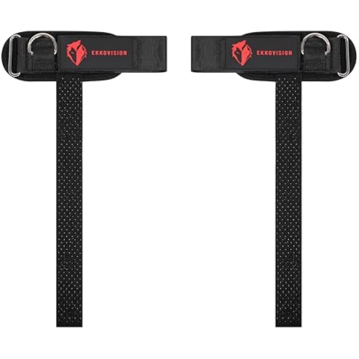 Ekkovision Weight Lifting Straps With Cuffed D Ring, Wrist Support for Men, Heavy Duty Thick Comfortable Lifting Straps, Secure Fit, Enhanced Grip, Straps for Weightlifting & Gym Training, Black