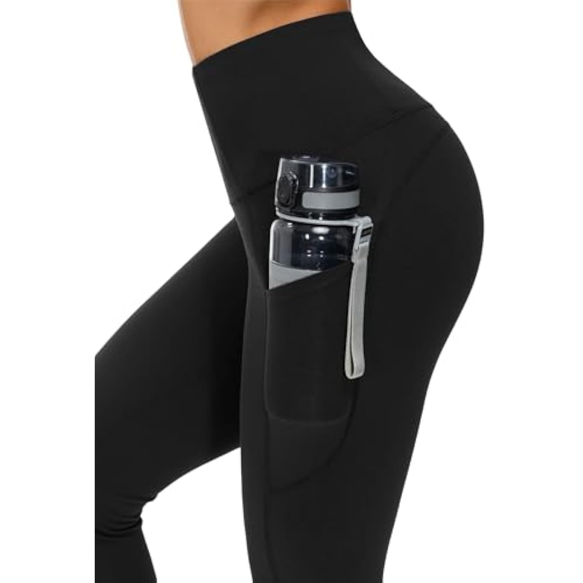 THE GYM PEOPLE Thick High Waist Yoga Pants with Pockets, Tummy Control Workout Running Yoga Leggings for Women