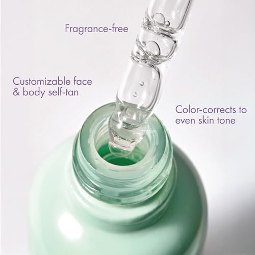 Isle of Paradise Self Tanning Face & Body Drops- Self Tanner Drops for a Natural Bronze, Long-lasting Tan, Cruelty Free, Fragrance Free & Dermatologist-Approved, 1.01 fl. oz