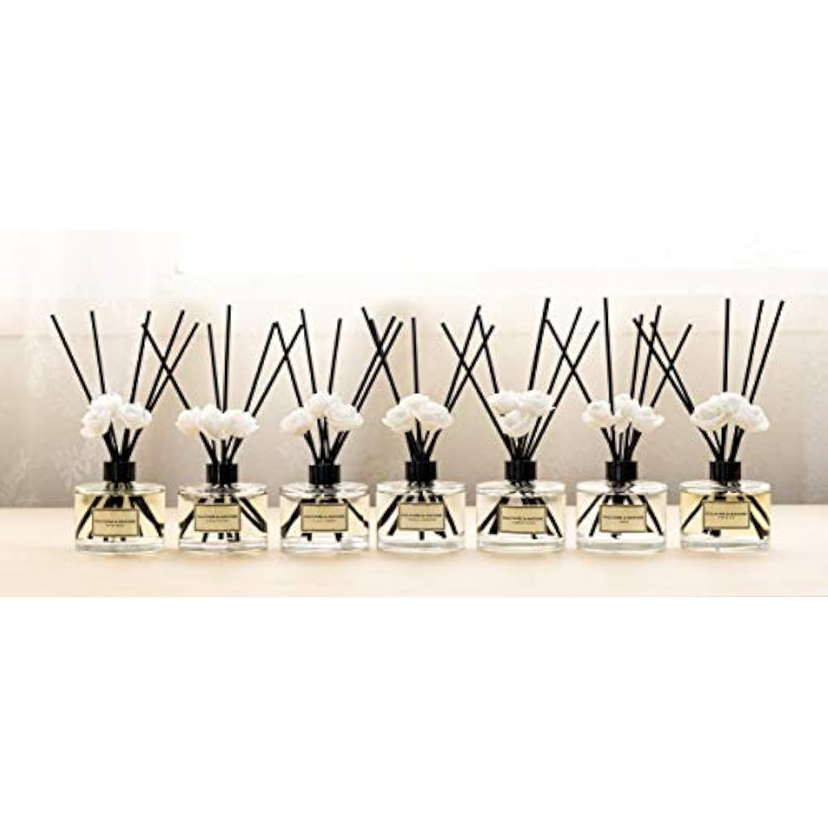 CULTURE & NATURE Reed Diffuser Set 6.7oz (200ml) Black Cherry Scented Diffuser with Sticks Home Fragrance Reed Diffuser for Bathroom Shelf Decor