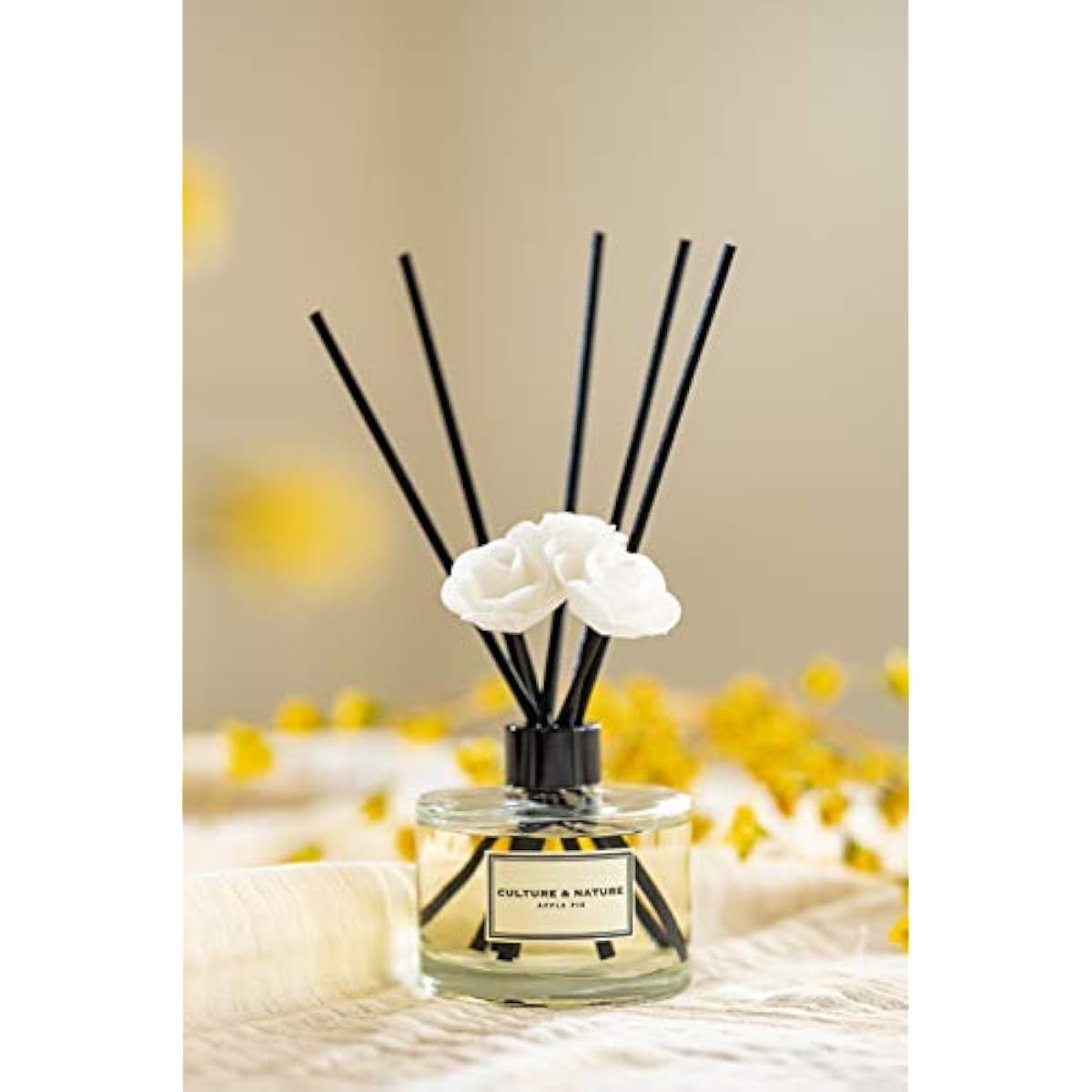 CULTURE & NATURE Reed Diffuser Set 6.7oz (200ml) Black Cherry Scented Diffuser with Sticks Home Fragrance Reed Diffuser for Bathroom Shelf Decor