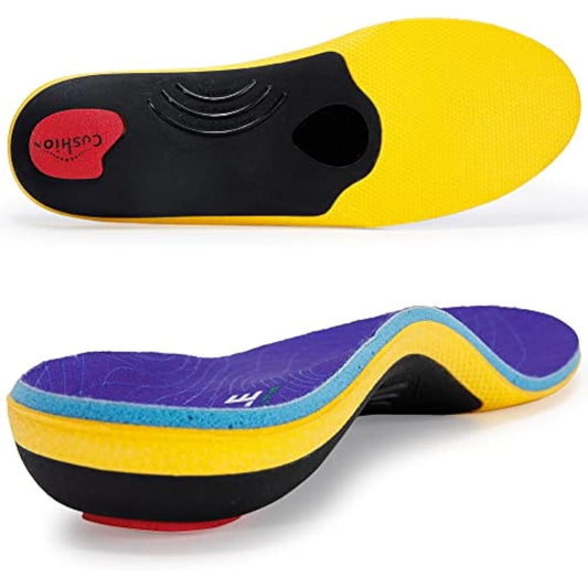 VALSOLE Heavy Duty Support Pain Relief Orthotics - 220+ lbs Plantar Fasciitis High Arch Support Insoles for Men Women, Flat Feet Orthotic Insert, Work Boot Shoe Insole, Absorb Shock with Every Step