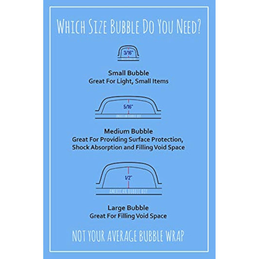 4 large rolls of Bubble Wrap total 700 feet, small bubbles 3/16 cushioning, 700 ft, heavy duty, perforated Every 12" Made in the USA by American Bubble Boy, bulk packaging wrap for moving and shipping