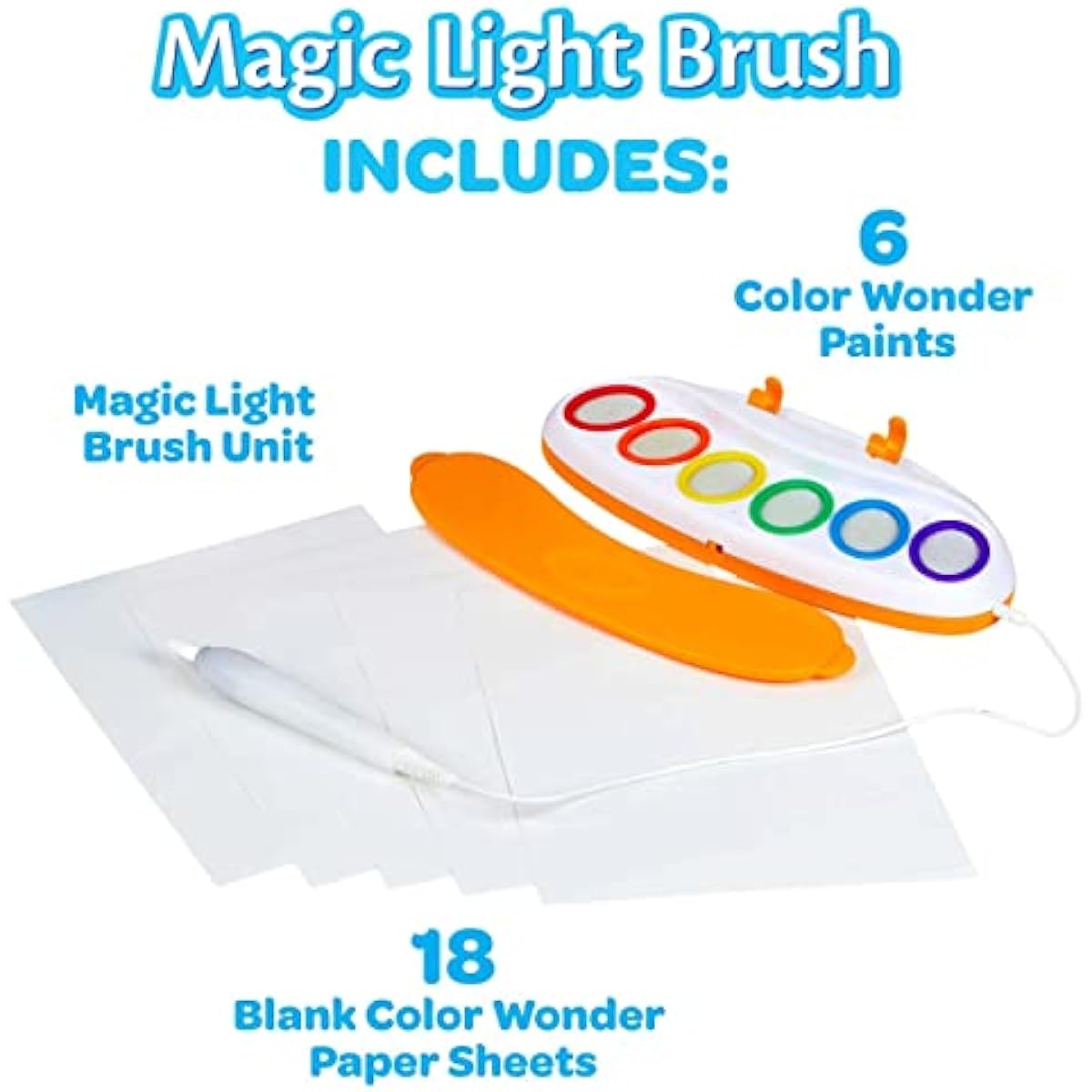Crayola Color Wonder Magic Light Brush, Mess Free Painting Station for Kids, Easter Basket Essential & Stuffer, Easter Gift for Kids, Toddler Activity Toy, Ages 3+