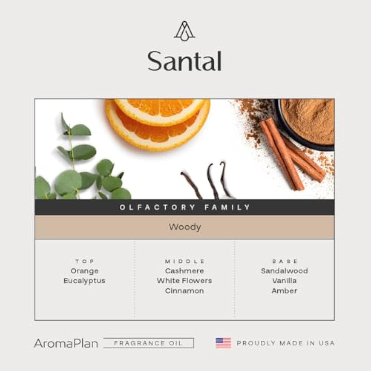 AromaPlan Hotel Scents Santal 5.07 Fl Oz (150ml), Home Luxury Aroma & Hotel Fragrance Diffuser Oil- Hotel Diffuser Oil for Aromatherapy- USA Made, Bigger Bottle, Bolder Aroma & Longer Lasting