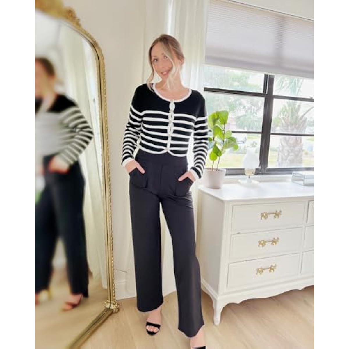 G4Free EverGoing Yoga Pants Women Wide Leg Pants with Pockets High Waist Stretch Dress Casual Sweatpants Petite/Regular/Tall