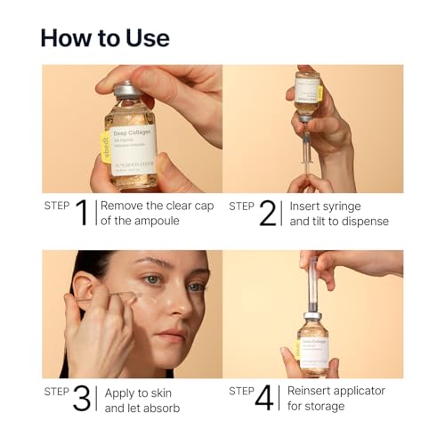 SUNGBOON EDITOR Collagen Silk Peptide Intensive Ampoule | Copper Peptides Serum for Face with Collagen & Multi Peptides | Hydrating Korean Skincare Facial Serum for Smooth-Looking Skin | 1.35 Fl Oz