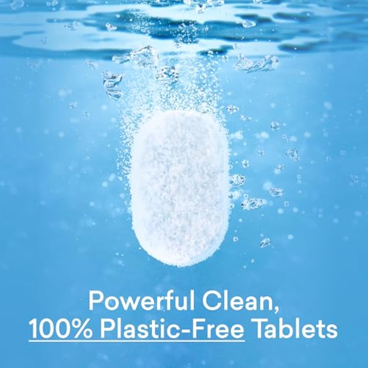 BLUELAND 100% Plastic-Free Dishwasher Detergent Tablets, 60 Count, Free & Clear, Eco-Friendly Dishwashing Pods, Natural, USDA Certified biobased
