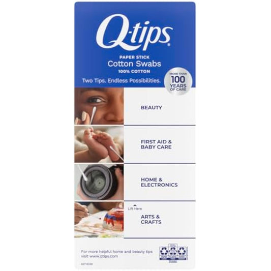 Q-tips Cotton Swabs For Hygiene and Beauty Care Original Cotton Swab Made With 100% Cotton 625 Count