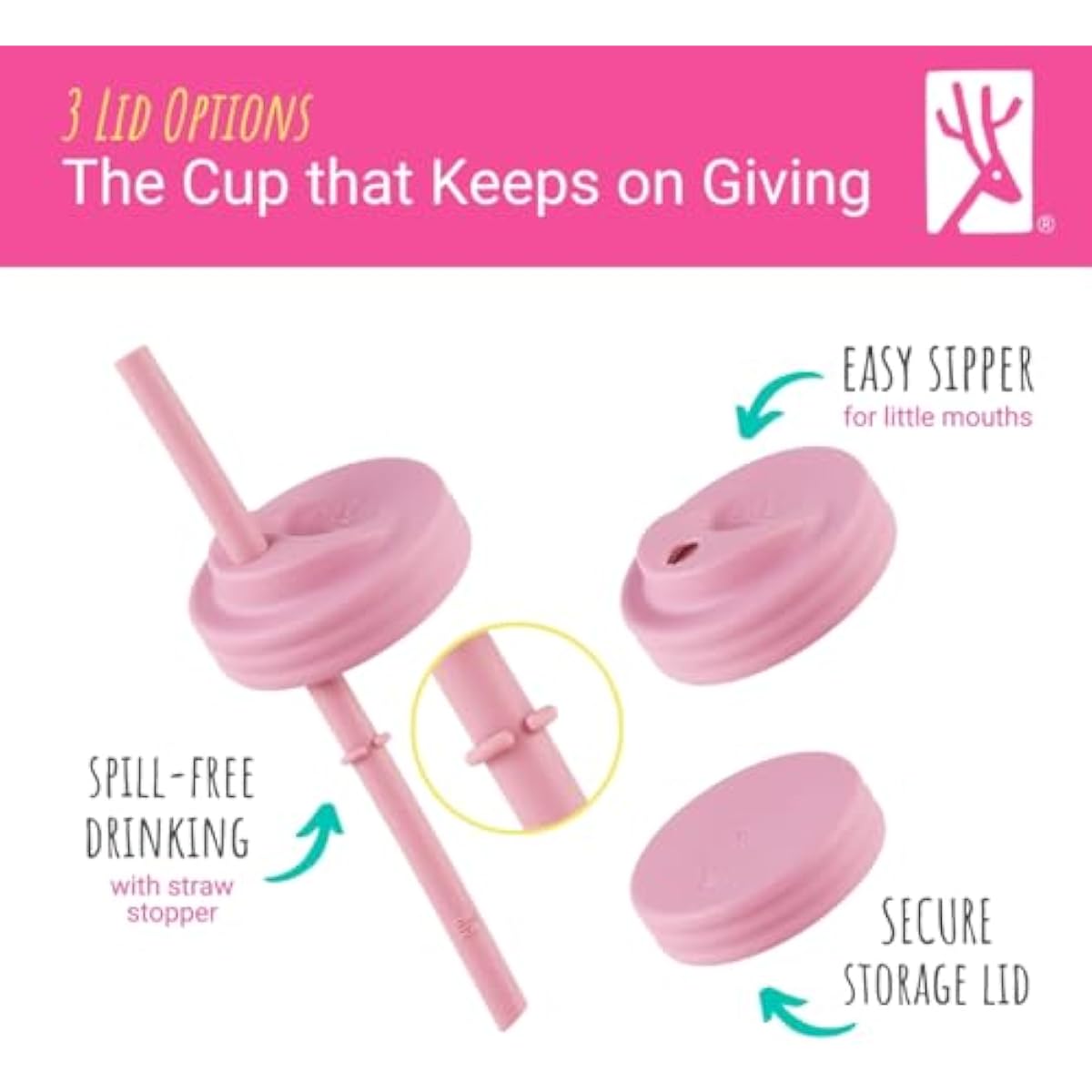 Elk and Friends Kids + Toddler Glass Cups | The Original 8oz Glass Mason Jar with Sleeves + Lids | Silicone Straws + Stopper | Smoothie Cup | Food Storage | Spill Resistant | Dishwasher Safe | 4 Pack