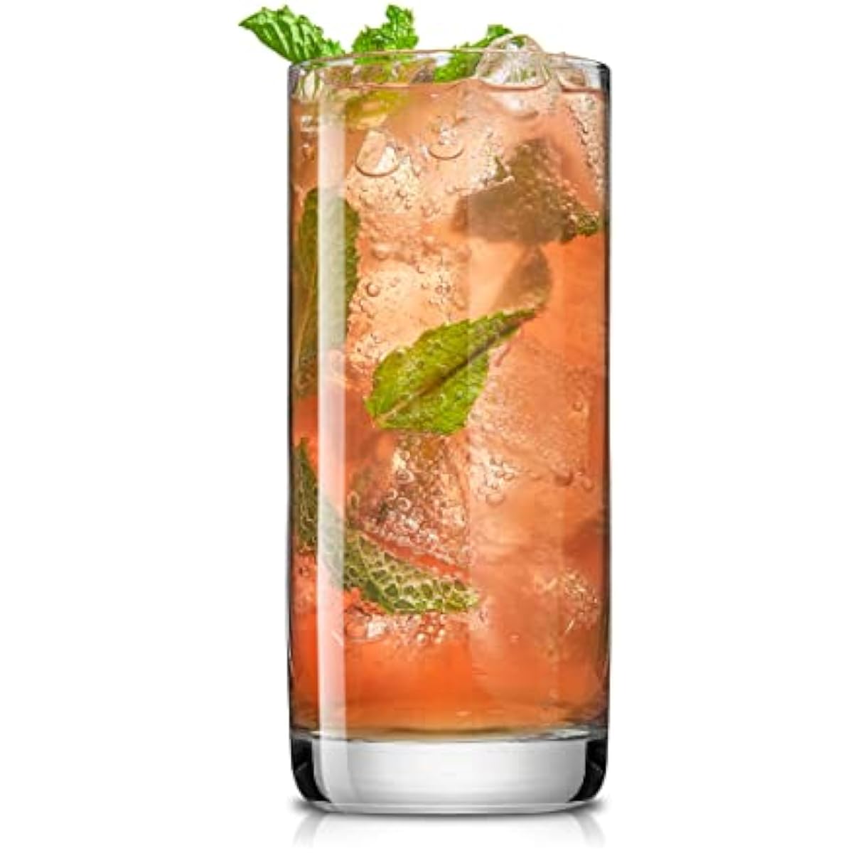 JoyJolt Faye 13oz Highball Glasses, 6pc Tall Glass Sets. Lead-Free Crystal Drinking Glasses. Water Glasses, Mojito Glass Cups, Tom Collins Bar Glassware, and Mixed Drink Cocktail Glass Set
