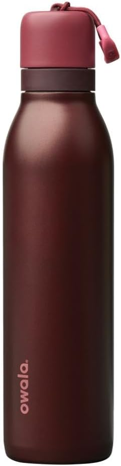 Owala FreeSip Twist Insulated Stainless Steel Water Bottle with Straw for Sports and Travel, BPA-Free, 24-oz, Blue/Grey (Foggy Tide)