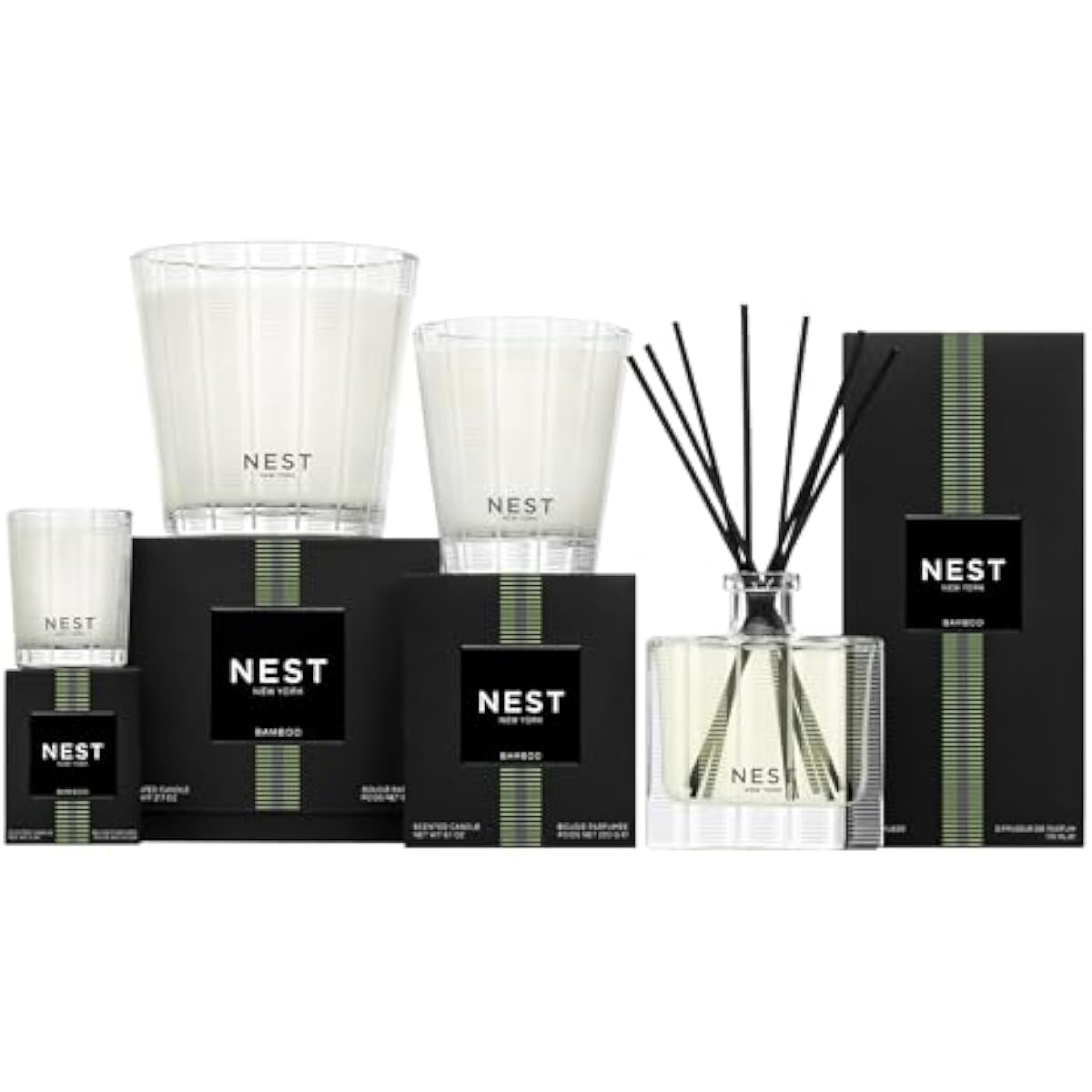 NEST New York Reed Diffuser Liquid Refill, Bamboo - 5.9 fl oz - Fragrance for Up to 90 Days - Flame Free